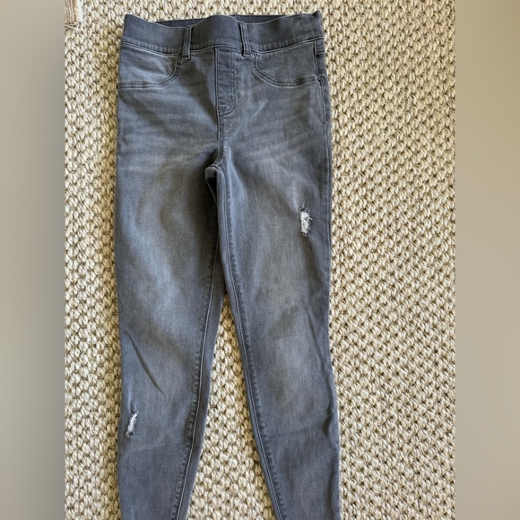 SPANX Distressed Grey Skinny Jeans Leggings Size S/P - Picture 2 of 9